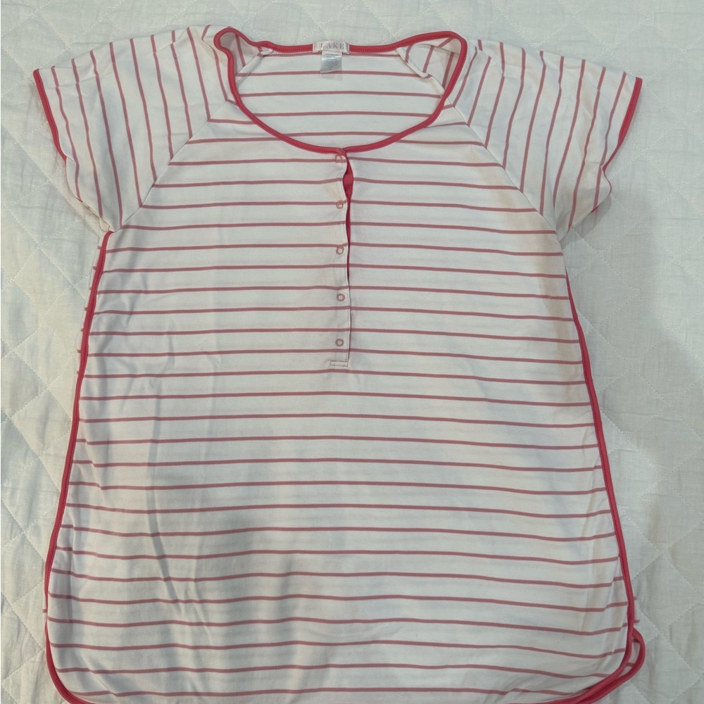 Lake Pajamas Maternity Pajamas set in white / pink